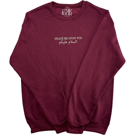 Peace Be Upon You - Embroidered - Maroon